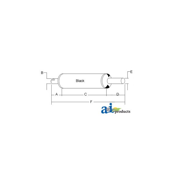 Muffler 37" x7" x6"